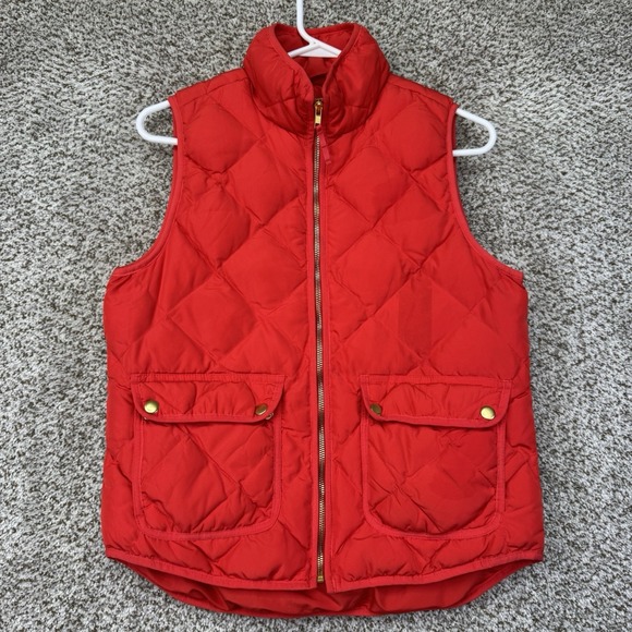 Woolrich Jackets & Blazers - Woolrich Vest Women's Size Small Red Quilted Duck Down Puffer Full Zip Pockets